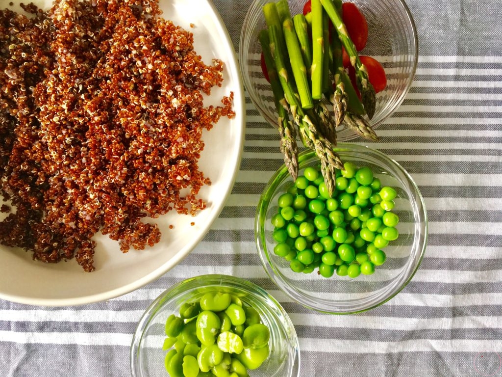 Salade fèves, petit pois et quinoa - Citronelle and Cardamome