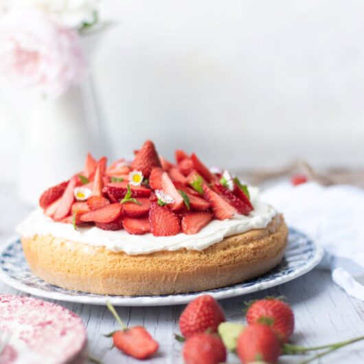 Fiche recette : gâteau vanillé aux fraises 